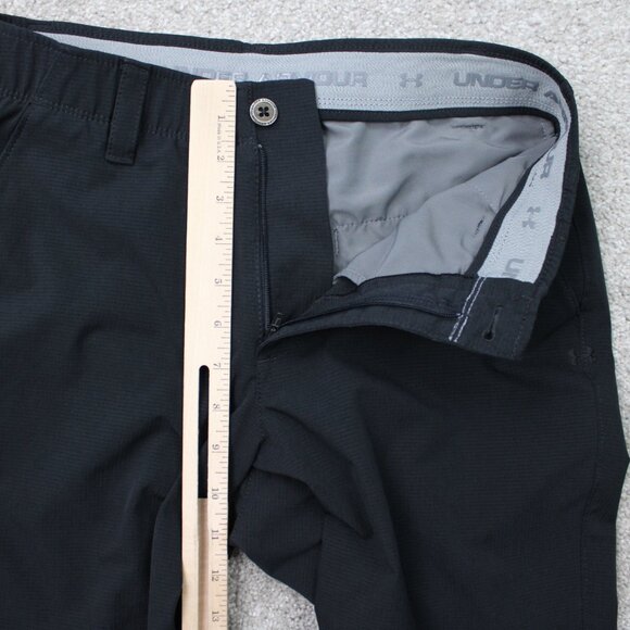 Under Armour Pants Mens 30x32 Black UA Golf Match Play Vented Loose Fit Straight - Picture 8 of 13